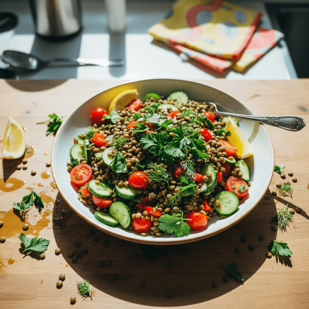 Mediterranean Lentil and Cucumber Salad