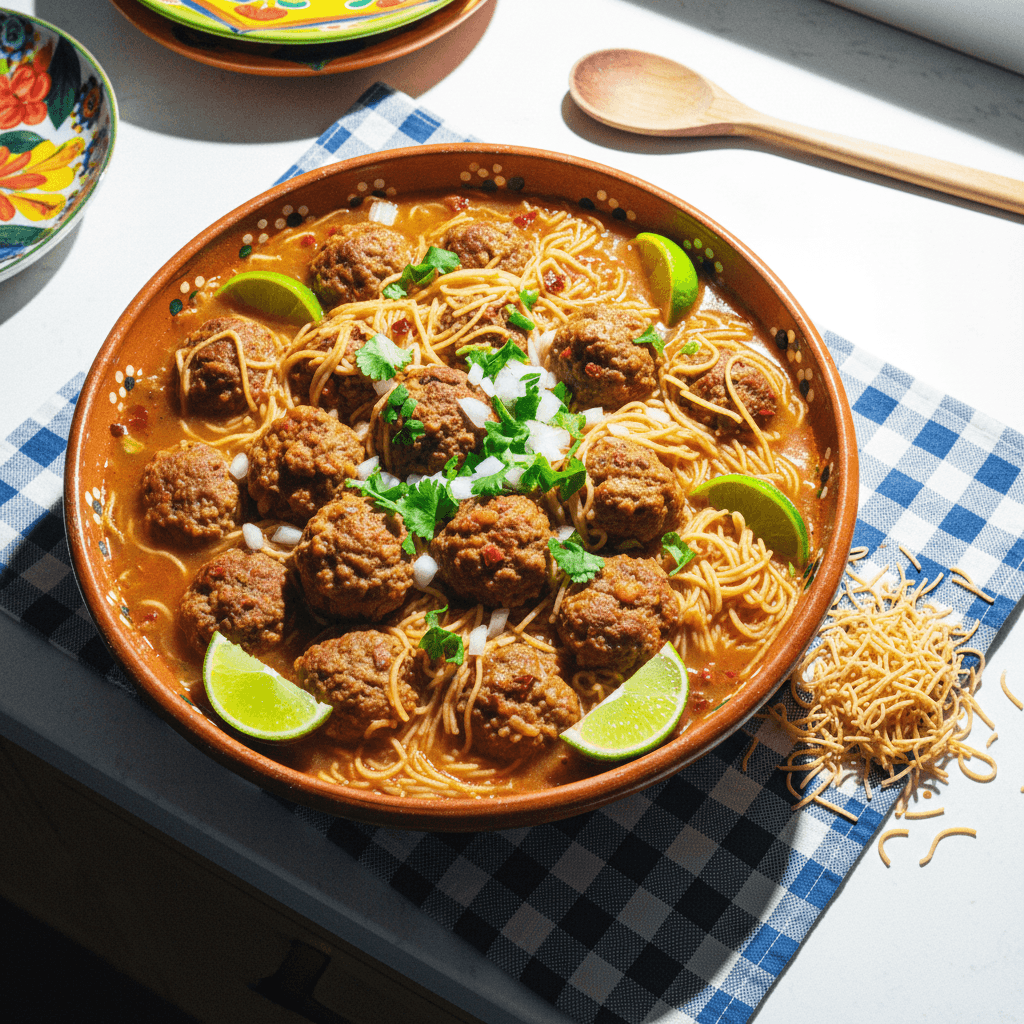 Albondigas Con Fideos