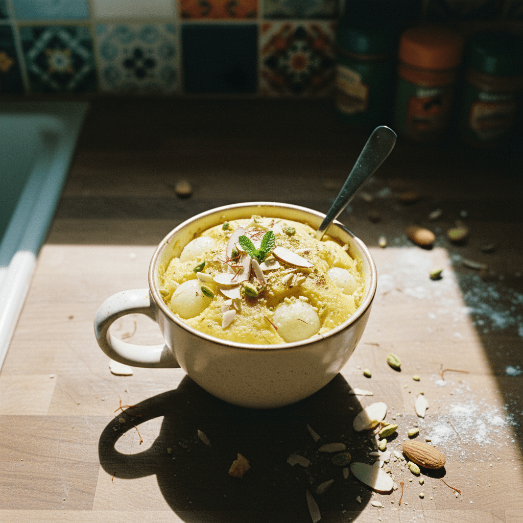 Rasmalai Mug Cake