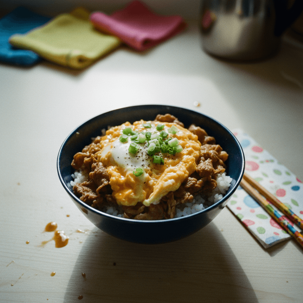 Elevated Yoshinoya Silky Egg Gyudon Beef Bowl
