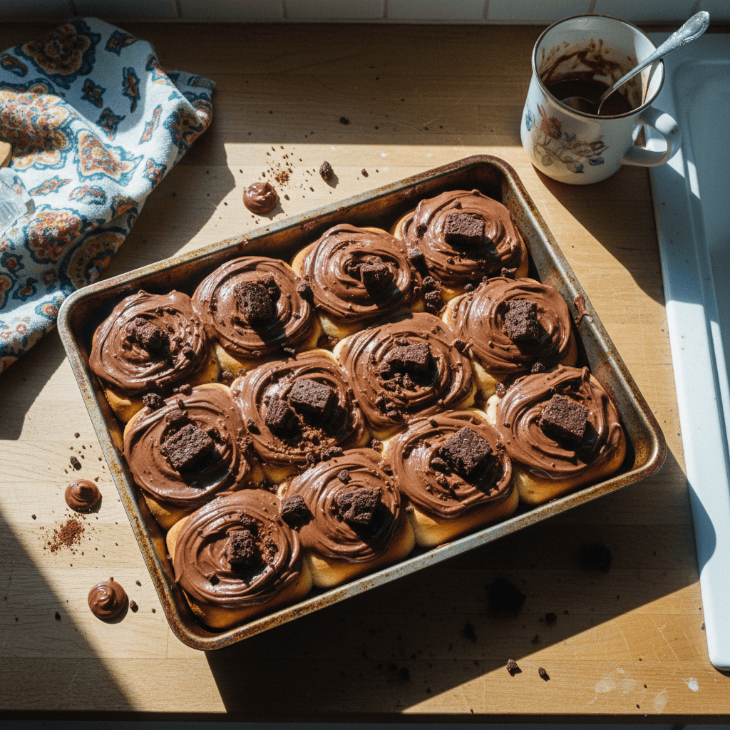 Brownie Batter Cinnamon Rolls