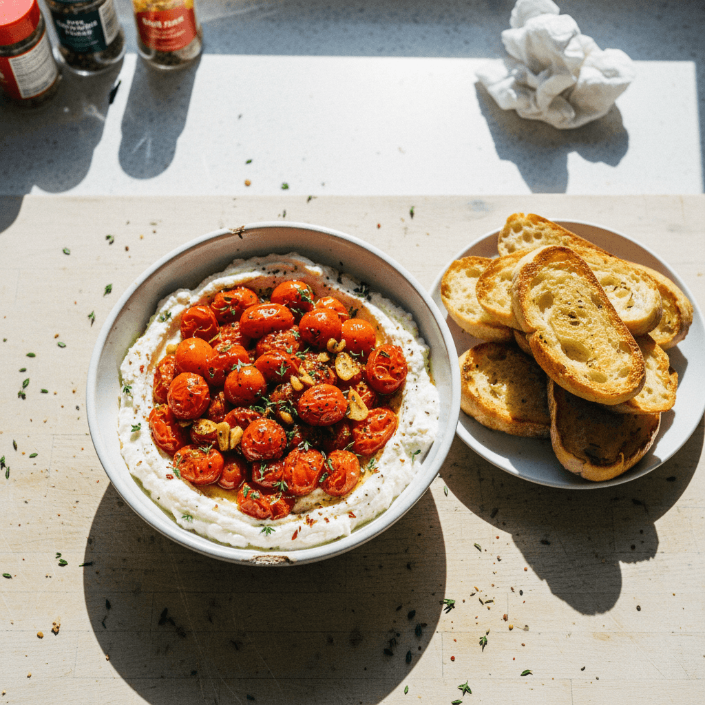 Whipped Feta Dip with Roasted Cherry Tomatoes