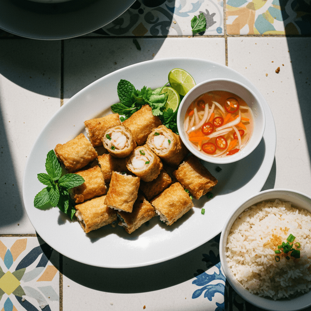 Tau Hu Ky (Deep-Fried Bean Curd with Shrimp Rolls)
