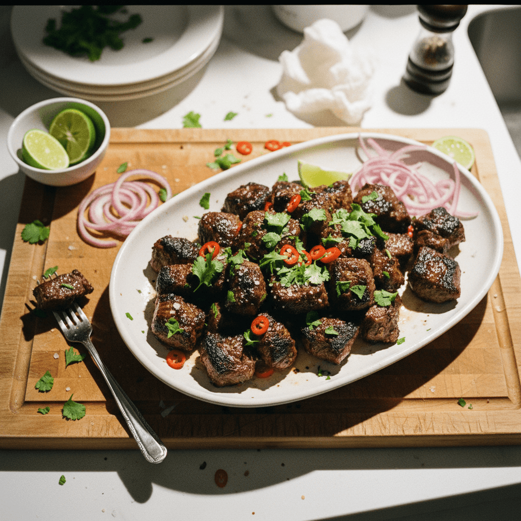 Grilled Steak Bites with Garlic Herb Butter