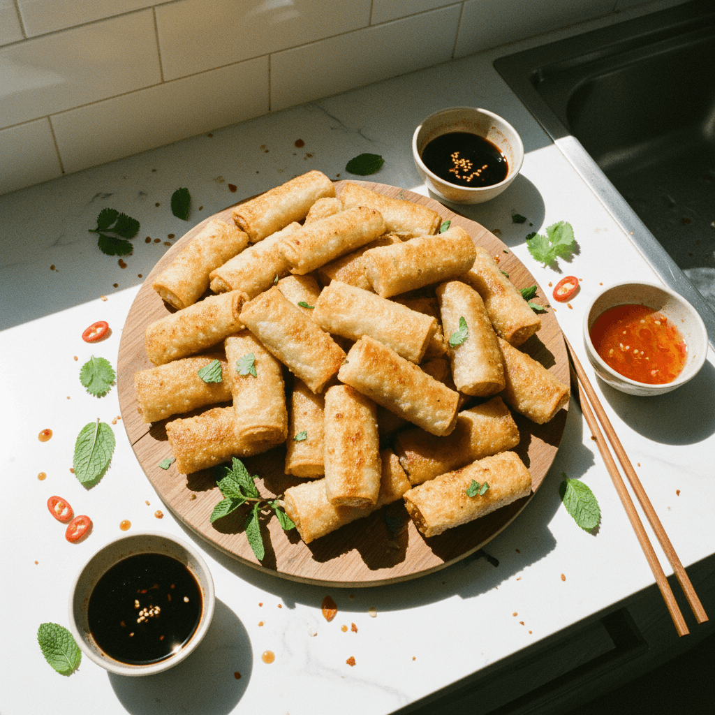Crispy Rice Paper Spring Rolls