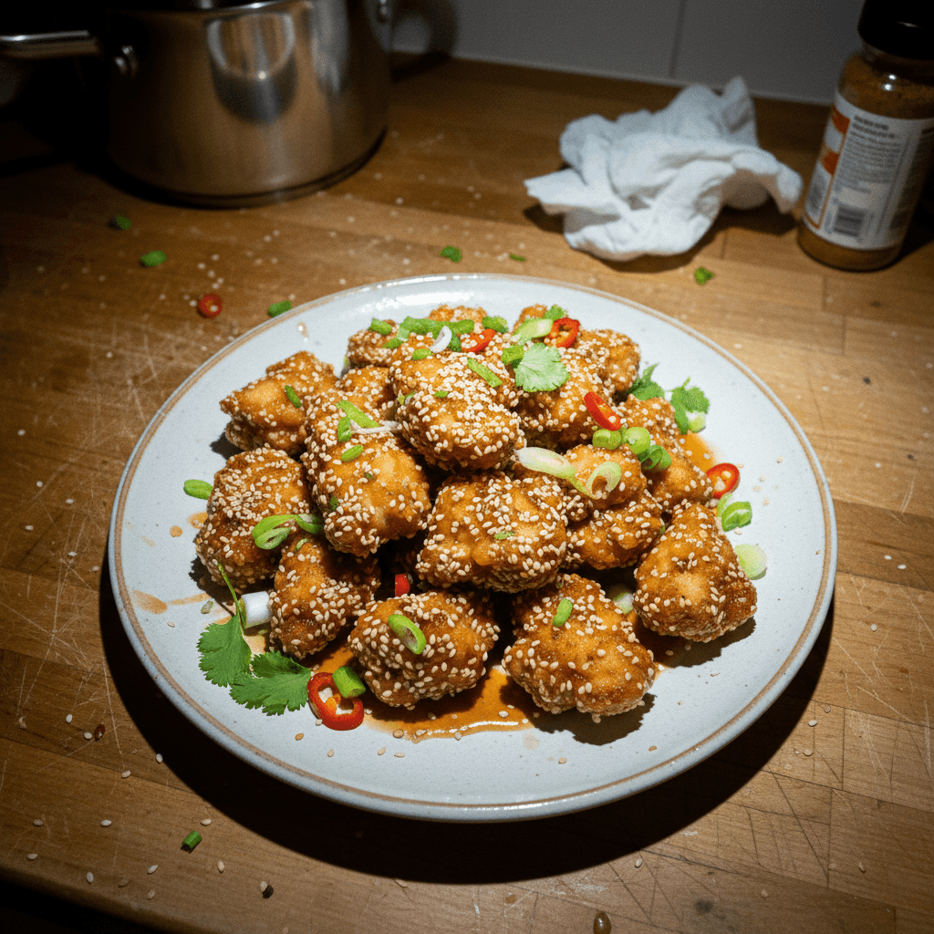 សាច់មាន់ល្ង (Chicken Sesame)
