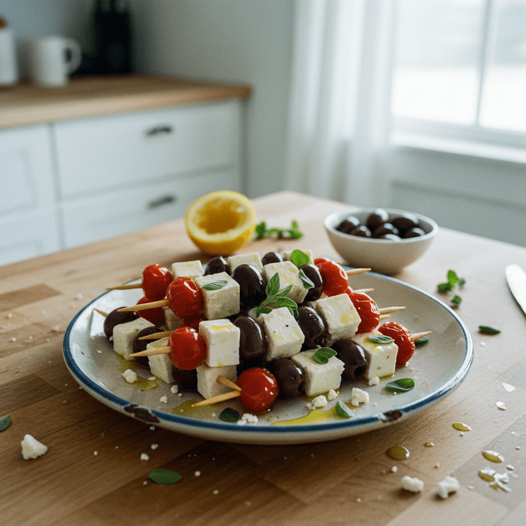 TJ's Feta and Olive Skewers