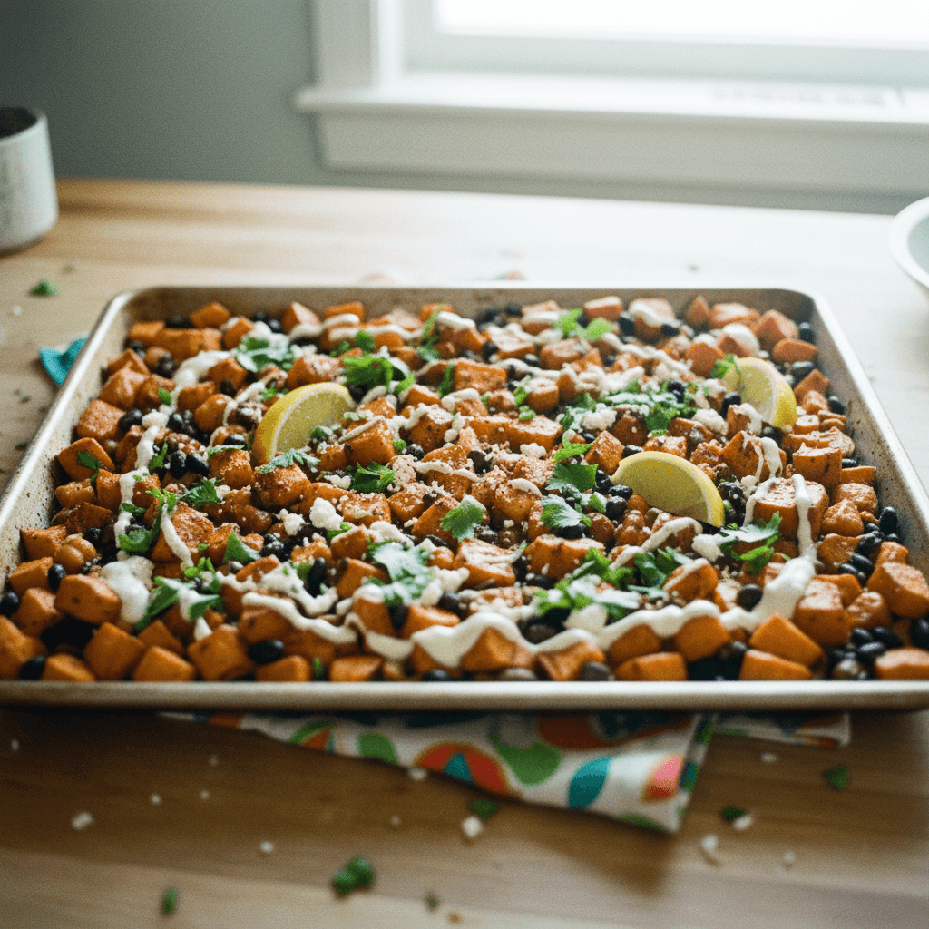 Sheet Pan Mediterranean Chickpea & Veggies