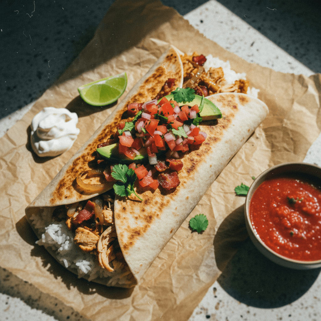 Loaded Chicken & Bacon Burrito