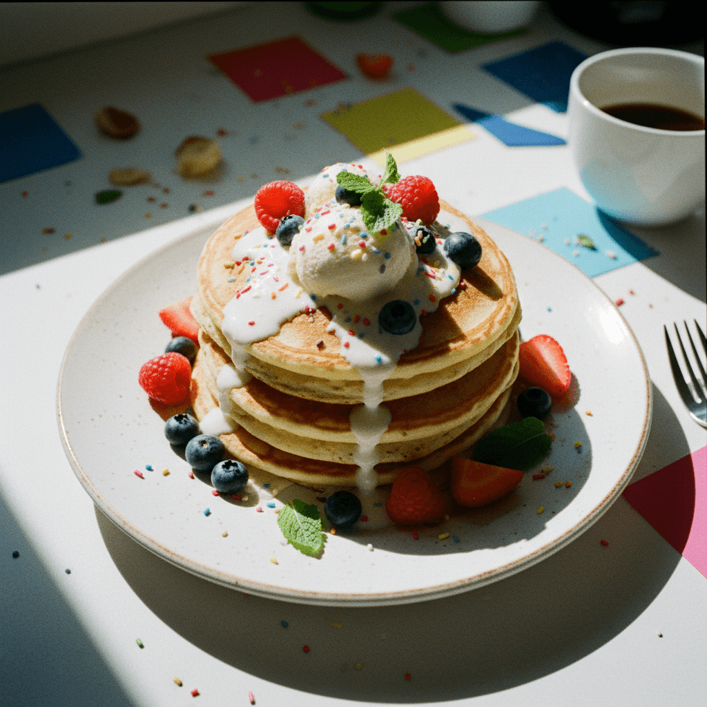 3 Ingredient Ice Cream Pancakes