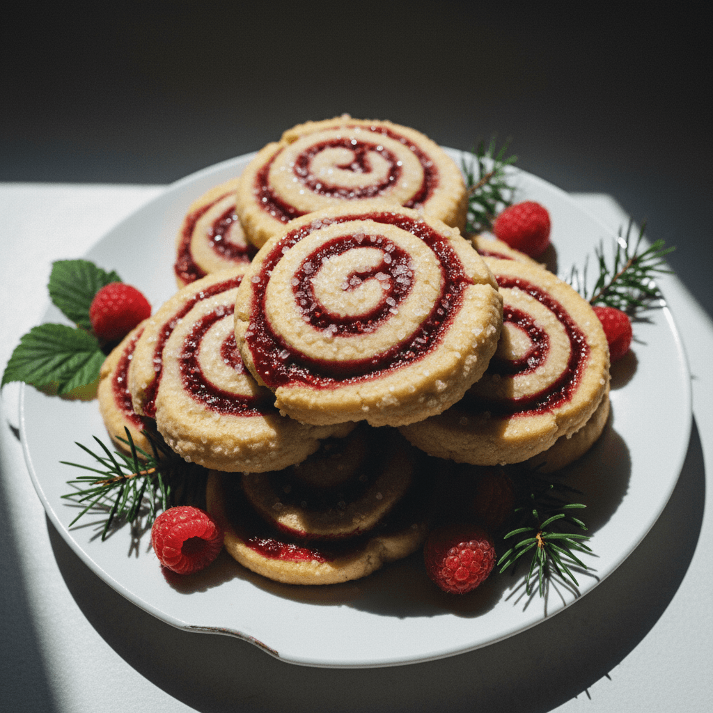 Raspberry Swirl Cookies