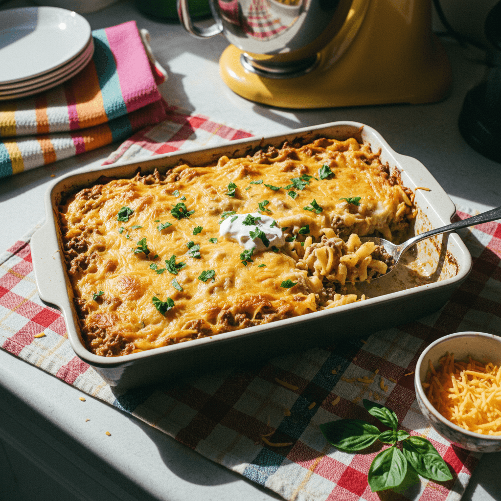 Sour Cream Beef Noodle Casserole