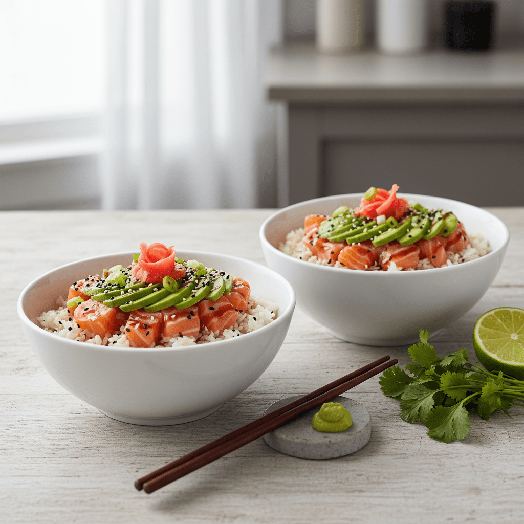 Salmon Avocado Sushi Bowls