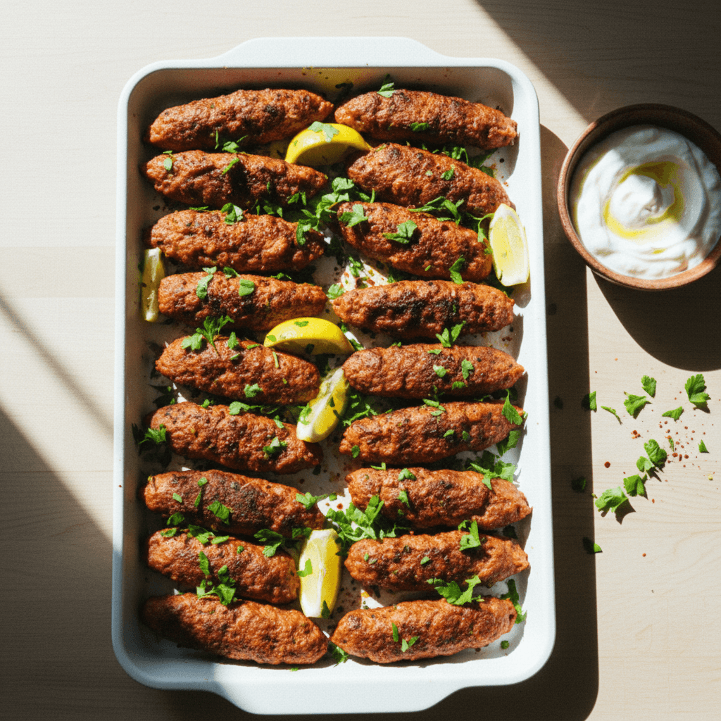 Sheet Pan Chicken Adana-Style Kebabs