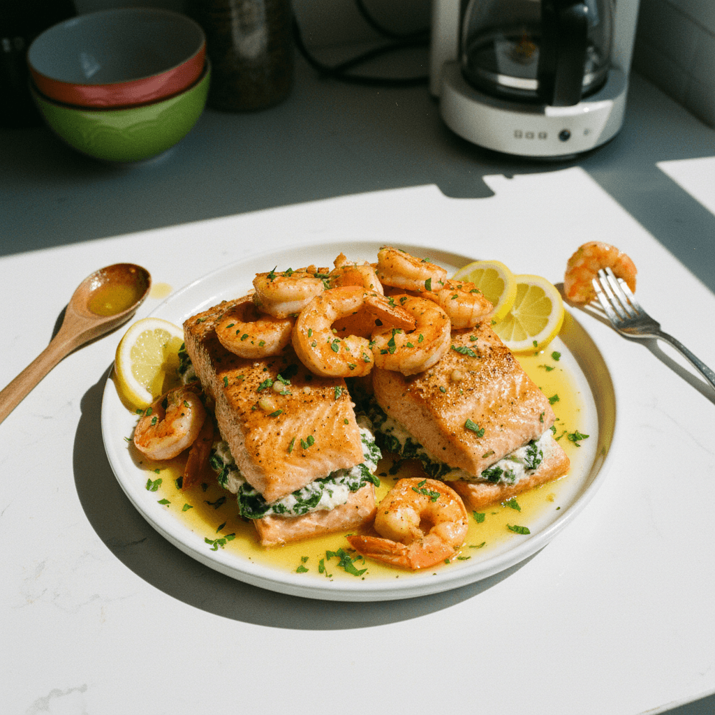 Stuffed Salmon with Shrimp