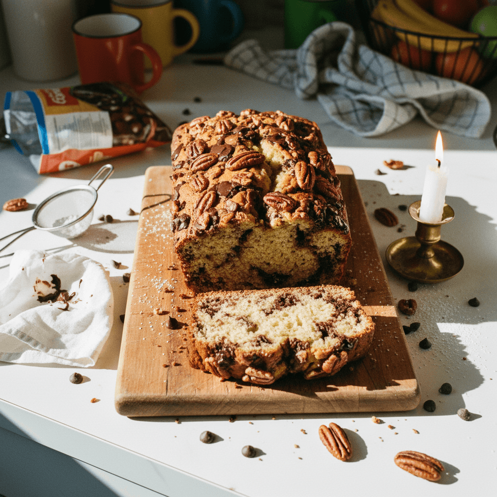 Chocolate Chip Pecan Banana Bread