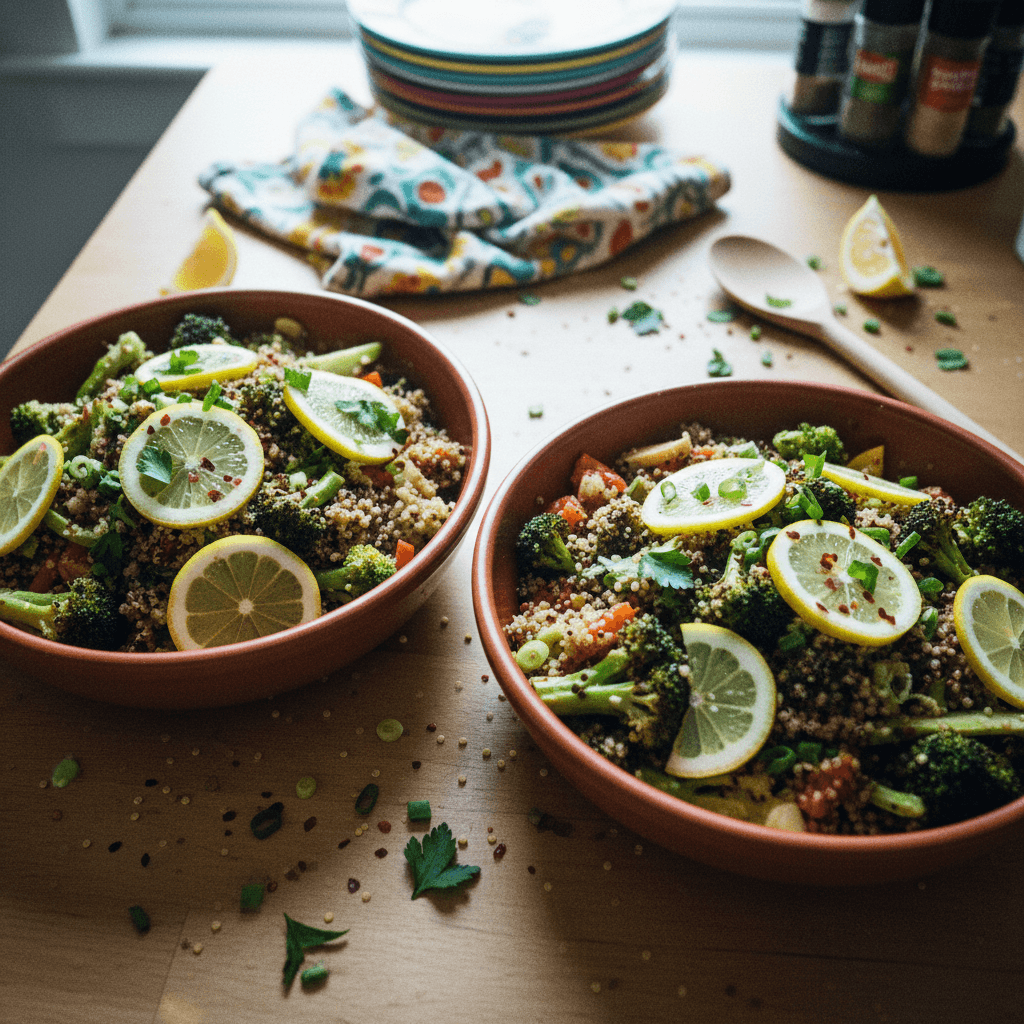 Broccoli and Lemon Quinoa Bowls