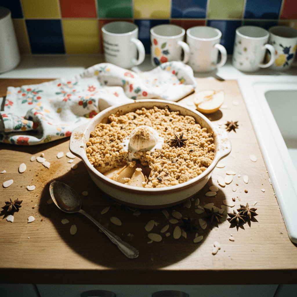 Chai Spiced Pear Crumble
