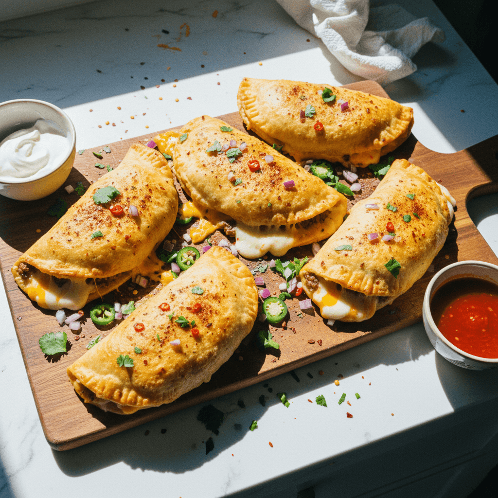 Cheesy Beef Pockets