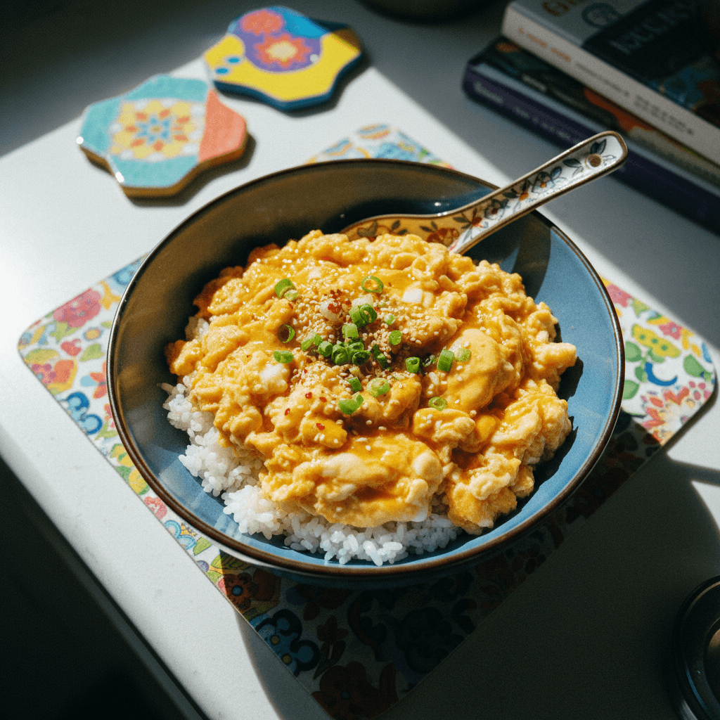 Japanese Egg Rice Bowl (Oyakodon Style)
