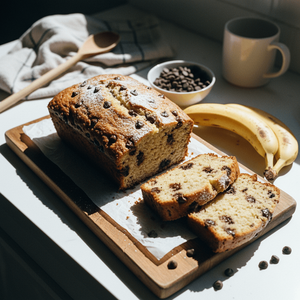 Chocolate Chip Cottage Cheese Banana Bread
