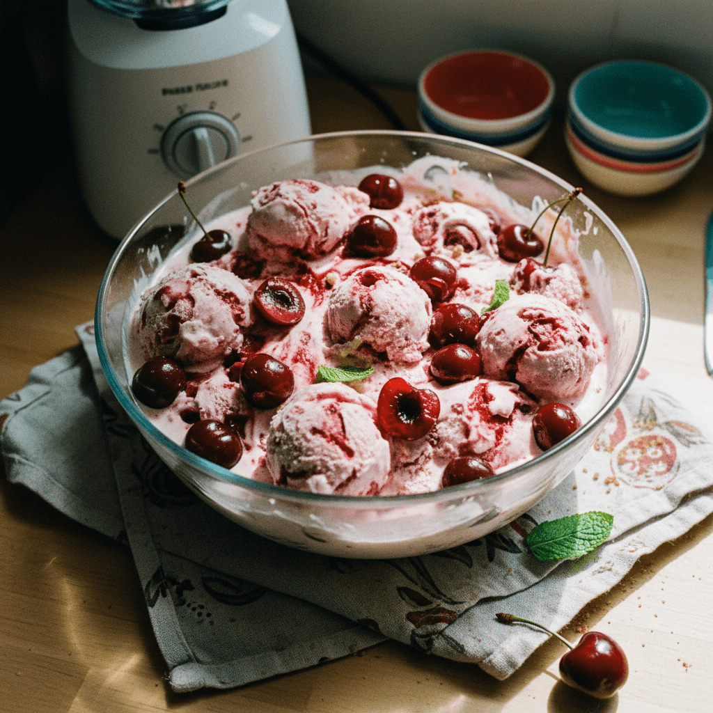 Cherry Swirl Ice Cream