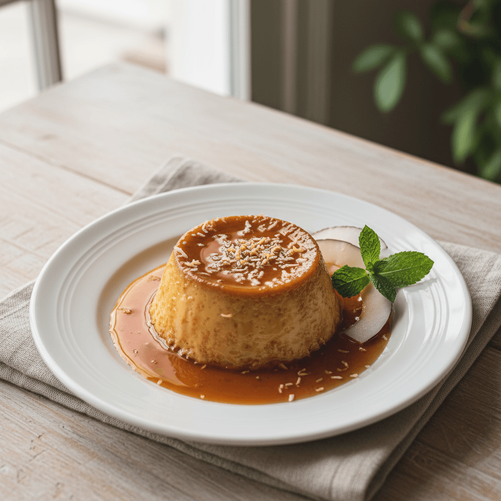 Coconut Flan with Caramel