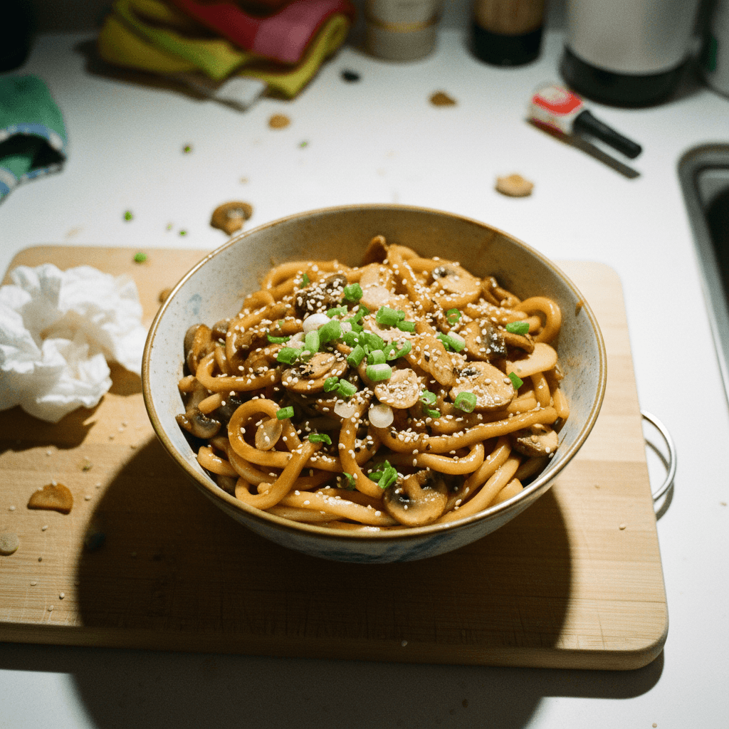 Garlic Mushroom Udon
