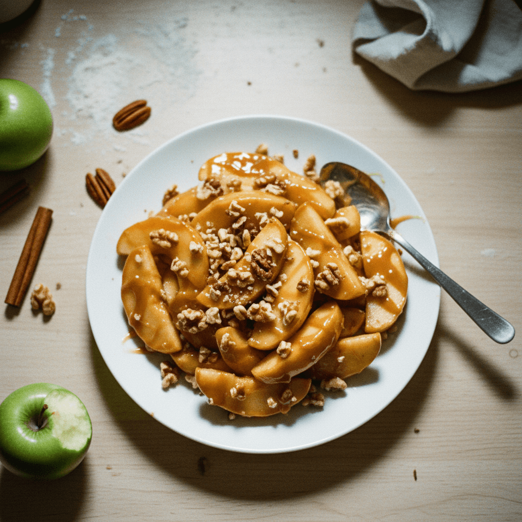 Caramel Apple Slices with Nuts