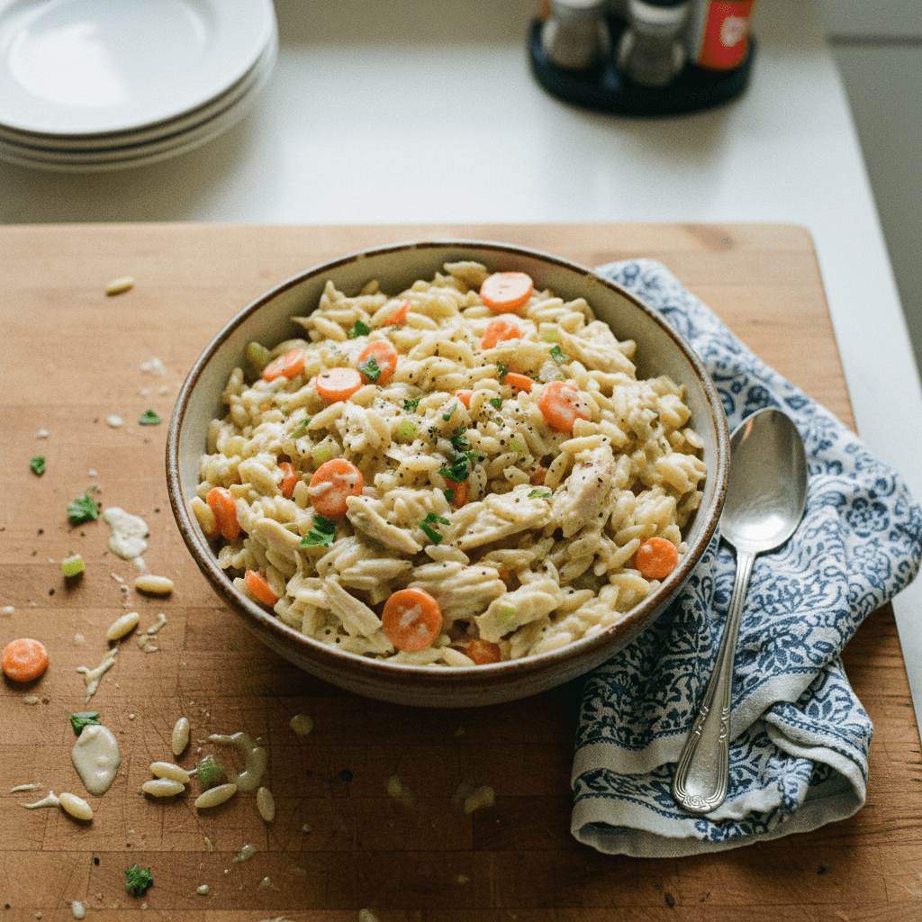 Creamy Chicken Pot Pie Orzo