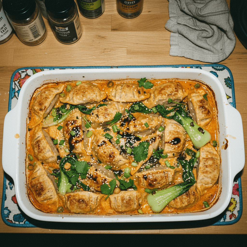 Viral Dumpling Bake