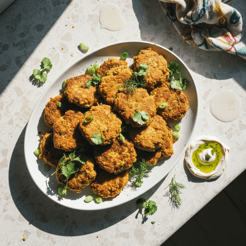Crispy Rice Paper Falafels