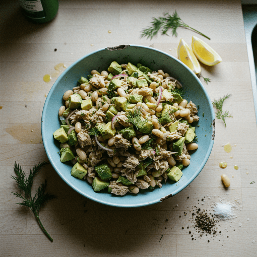Tuna Salad with Beans and Avocado
