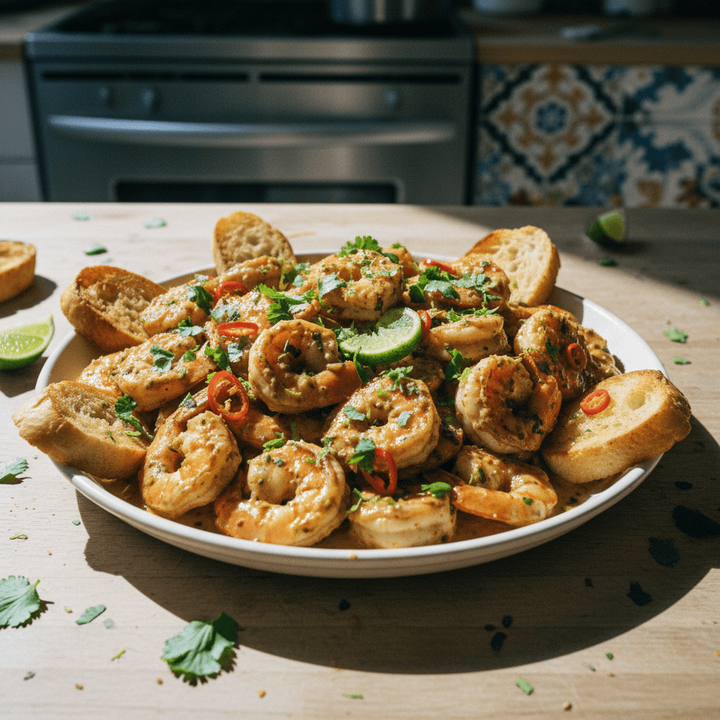Shrimp with Chimichurri Butter