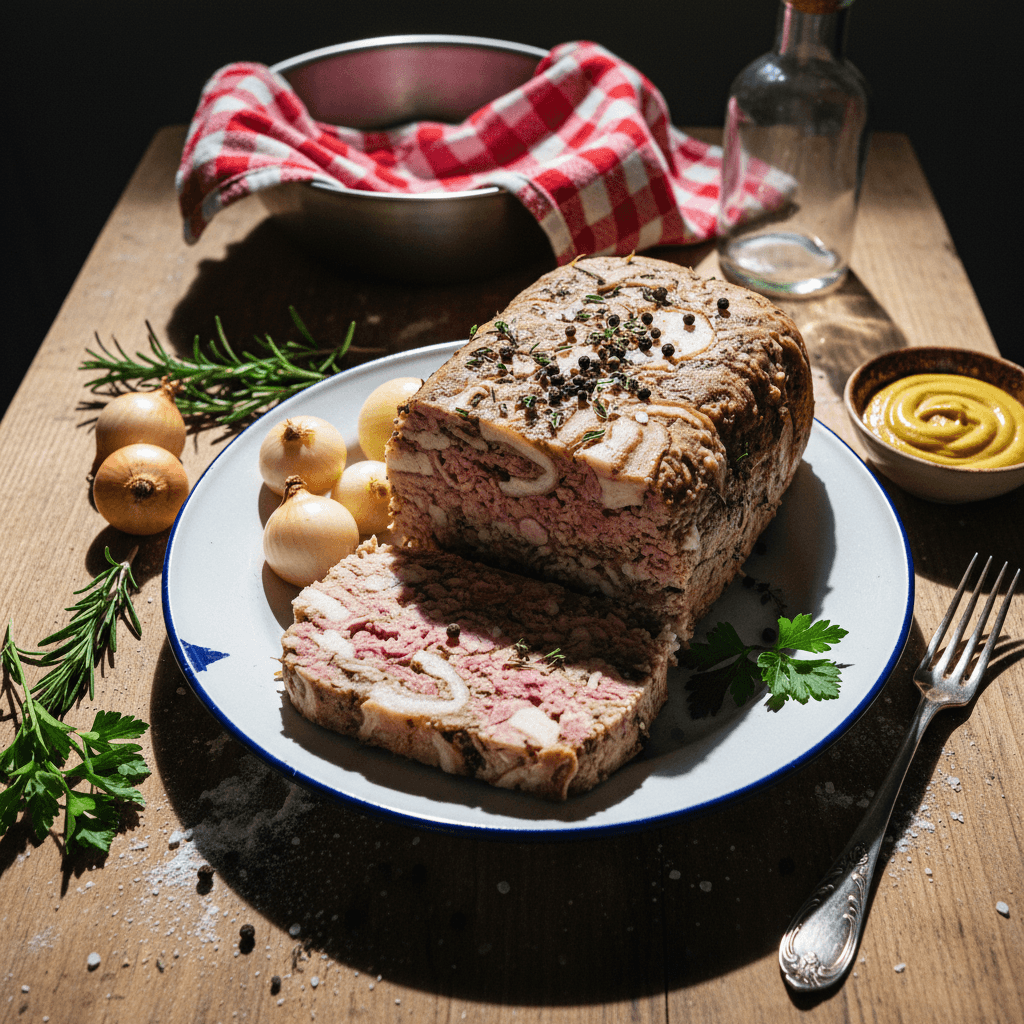 Romanian Pork Head Cheese (Tobă)