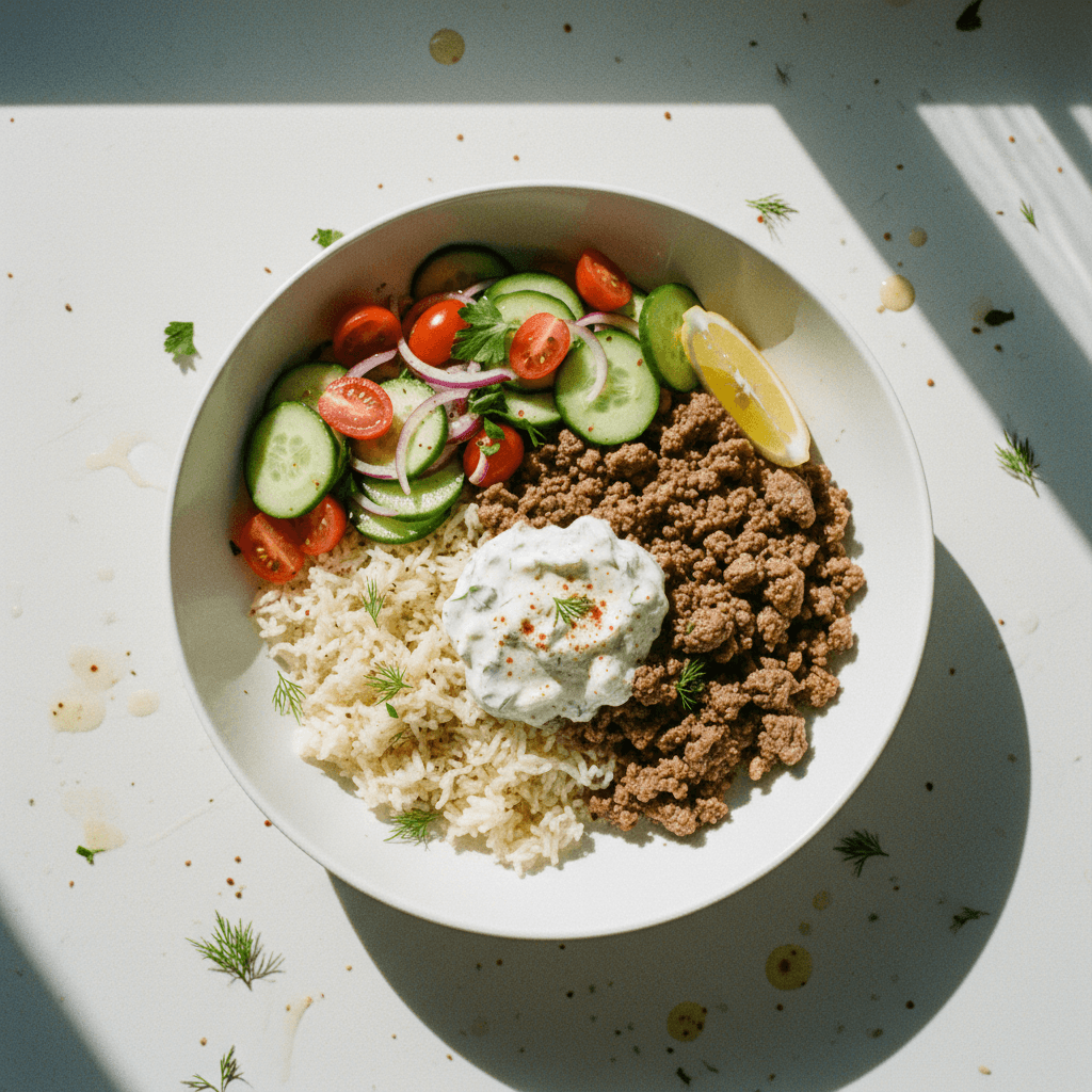 Mediterranean Beef Bowl