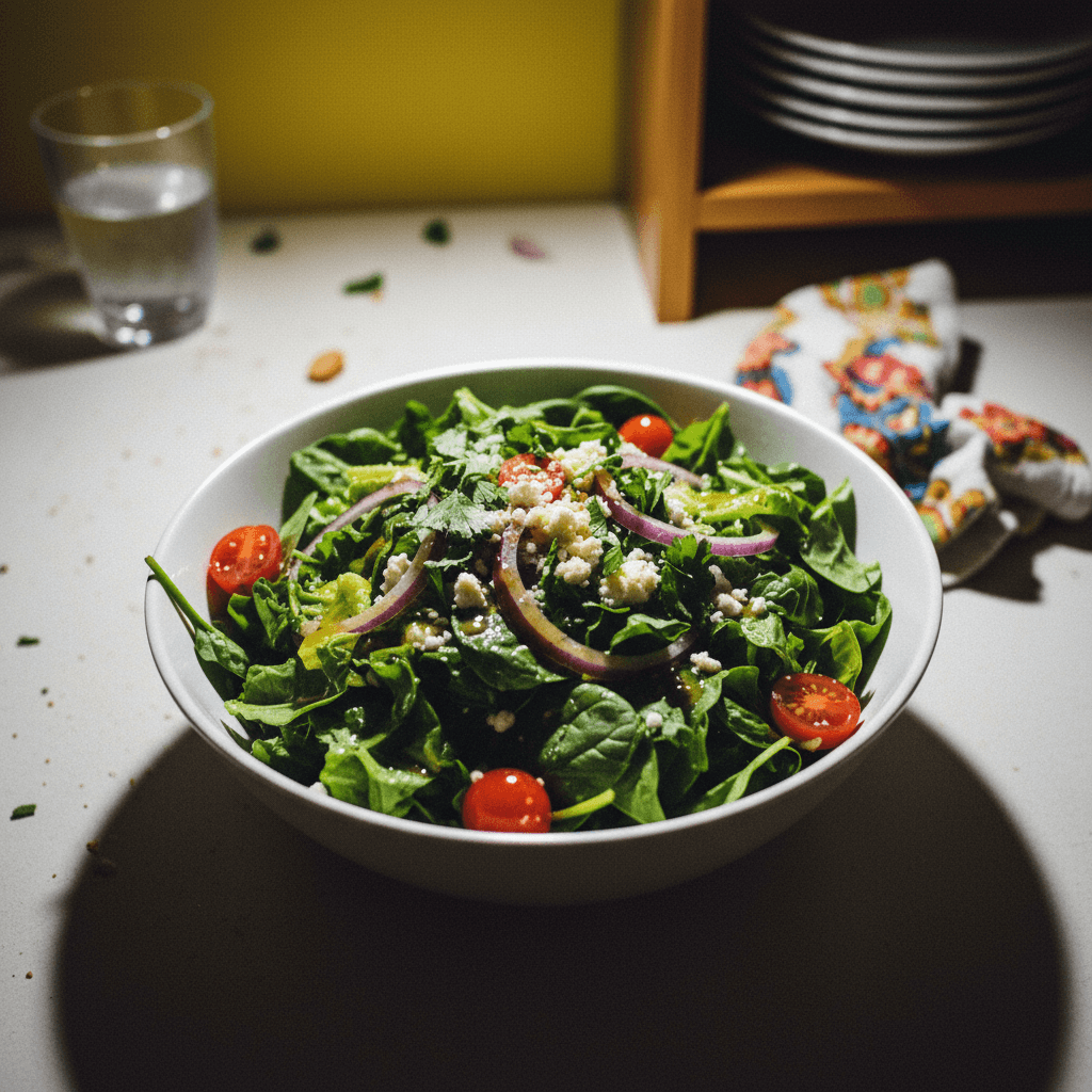 Crisp Green Salad with Lemon Herb Vinaigrette