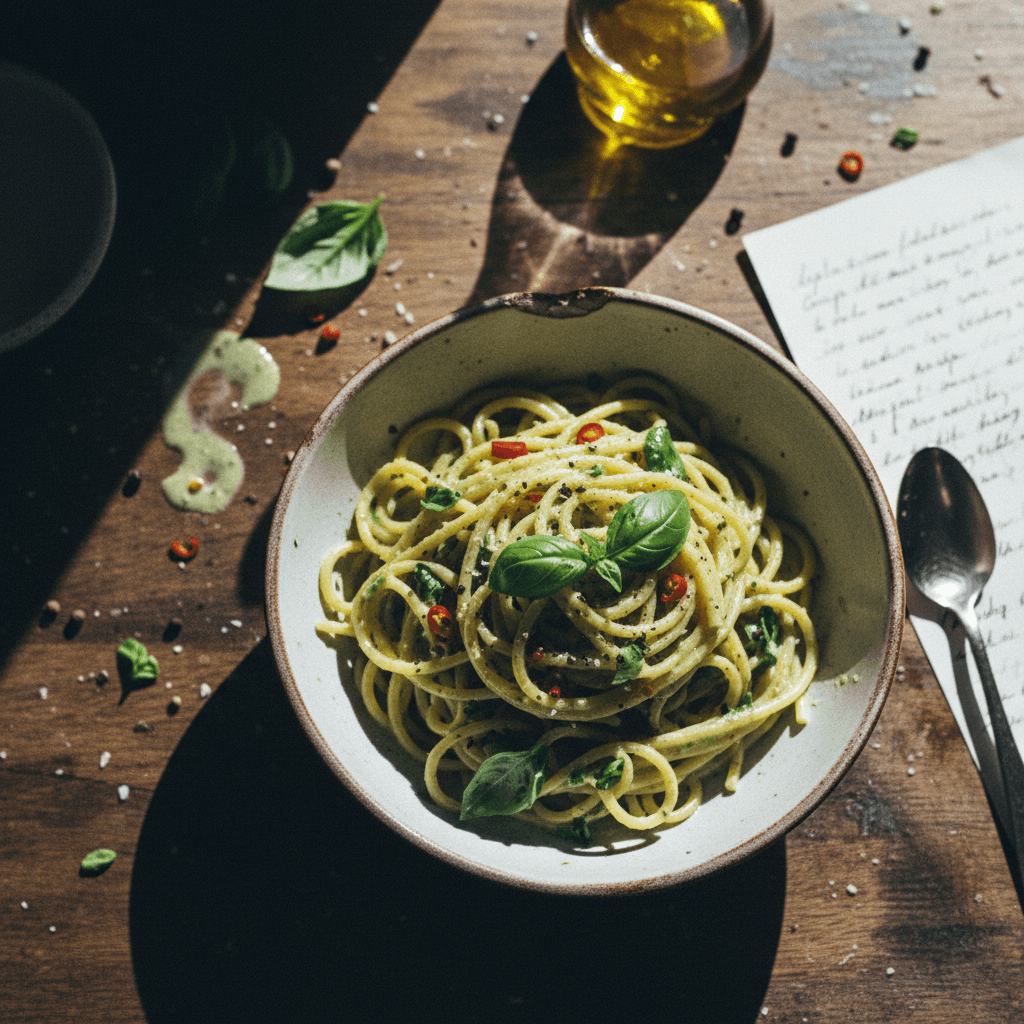 Jungkook Creamy Basil Pasta