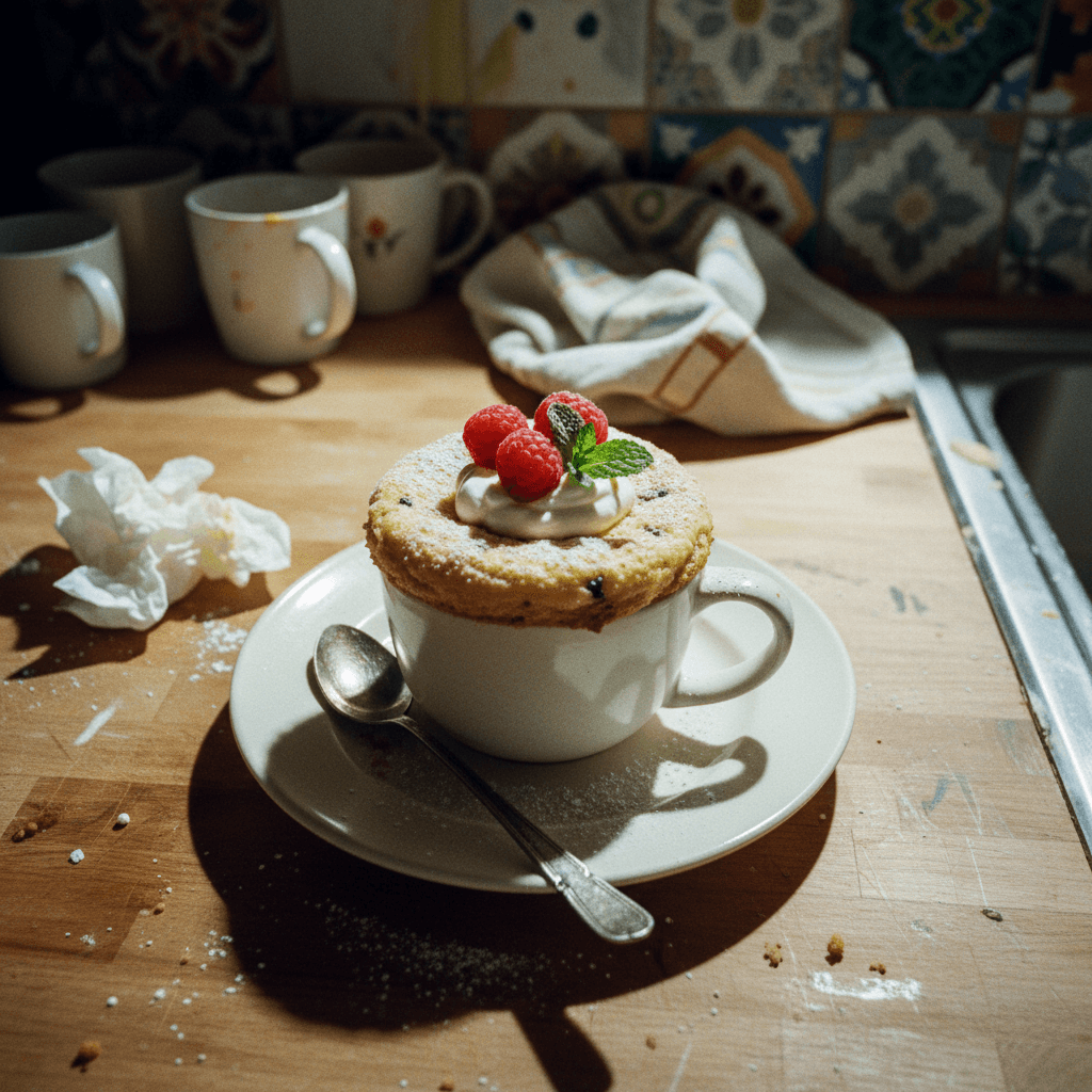 Single-Serve Vanilla Bean Mug Cake
