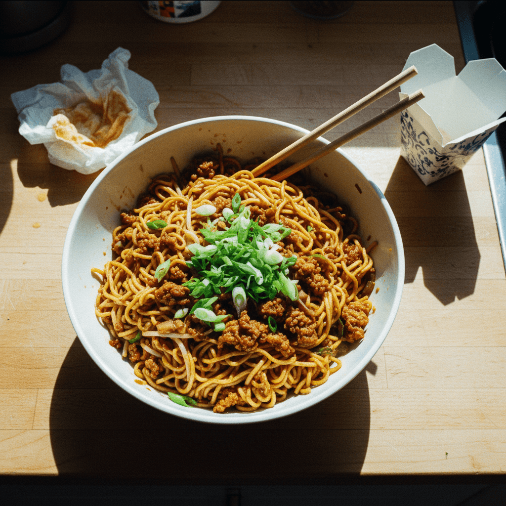 Takeaway Style Crispy Beef Fried Noodles
