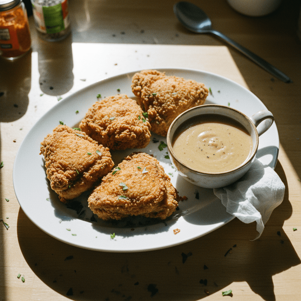 Air Fryer Fried Chicken with Gravy
