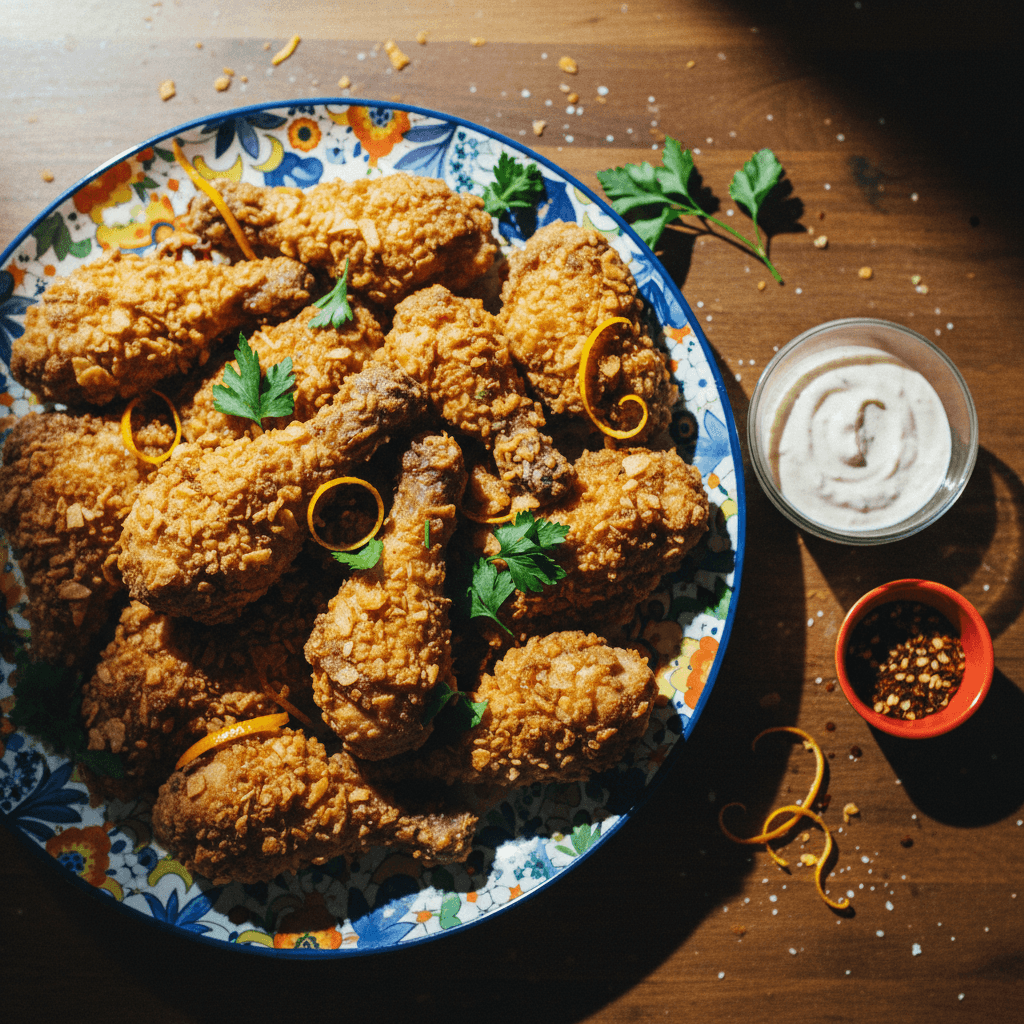 Snoop Dogg's Fried Chicken (Potato Chip Fried Chicken)