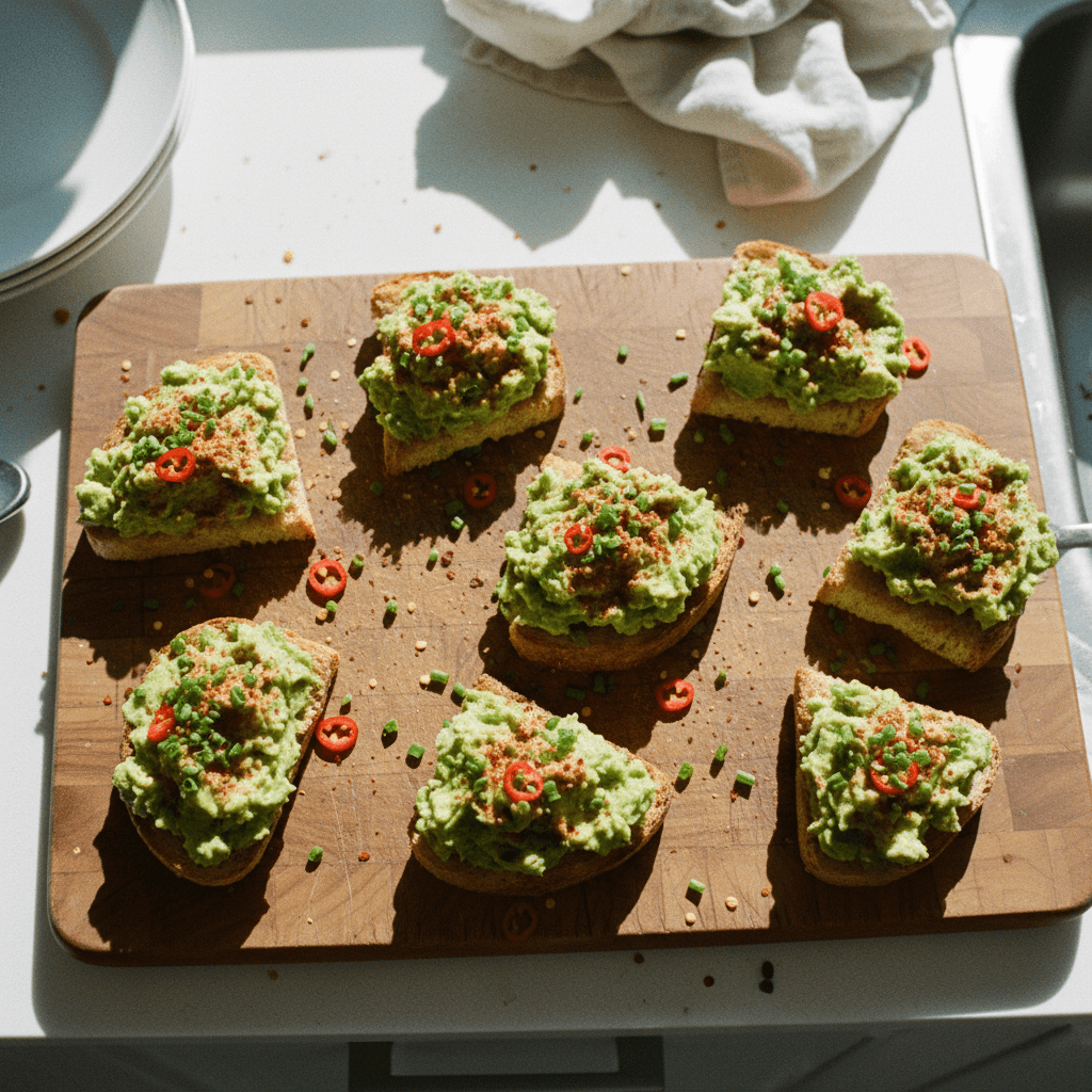 Smoked Paprika Avocado Toast Bites
