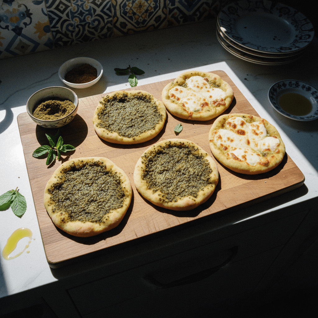 Manaïche (مناقيش) sans Pétrissage