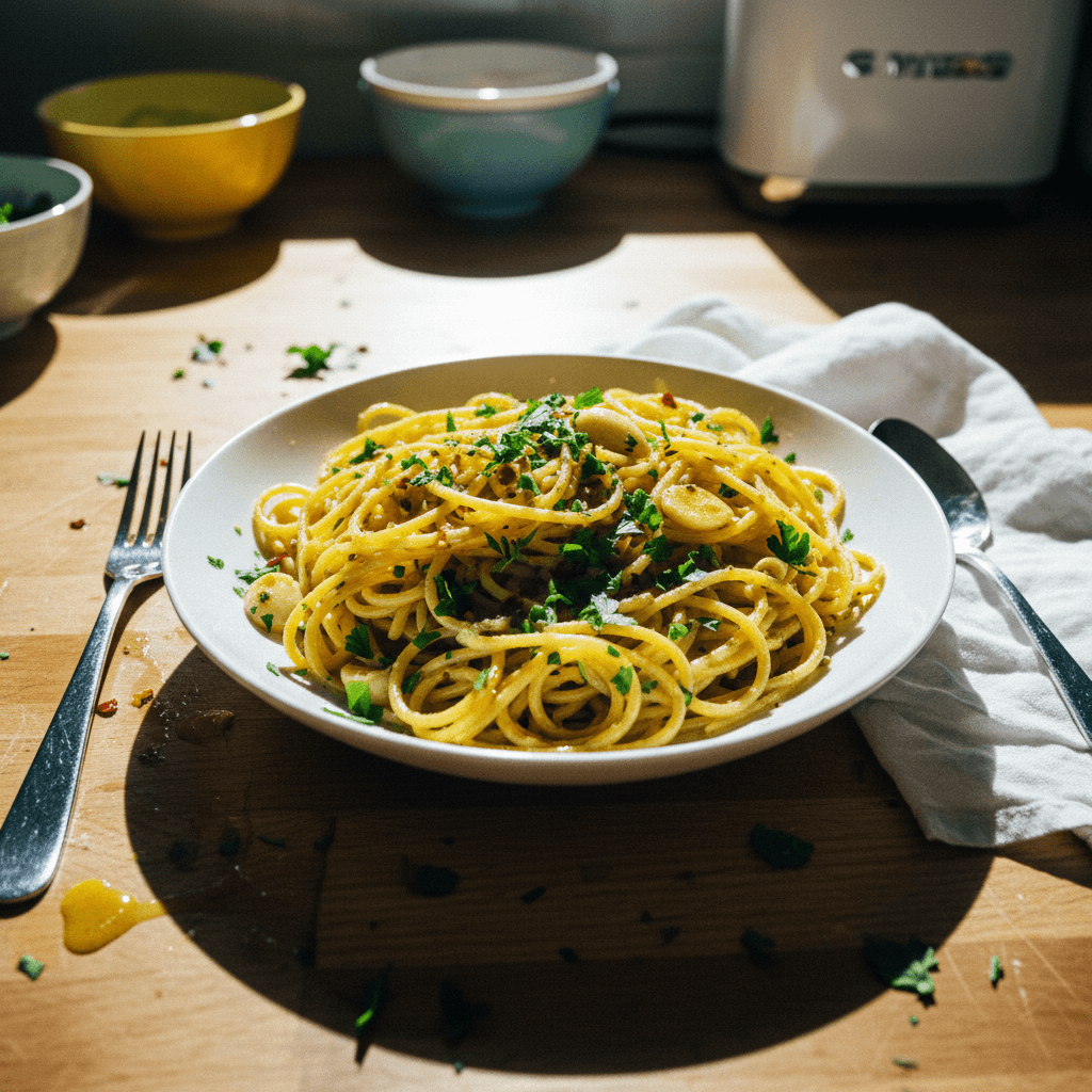Garlic Butter Pasta with Parsley