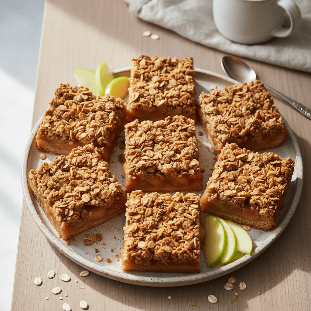 Cinnamon Apple Crumble Bars