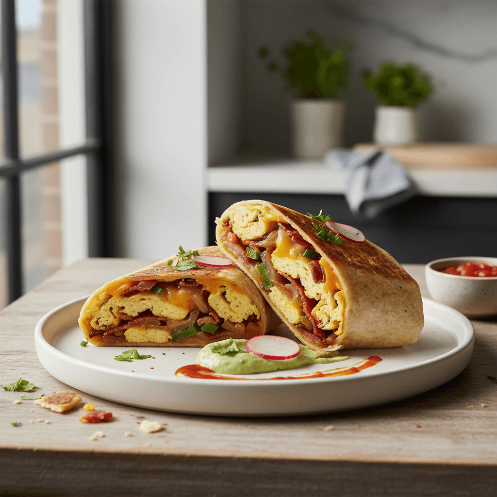 Hearty Morning Breakfast Burritos
