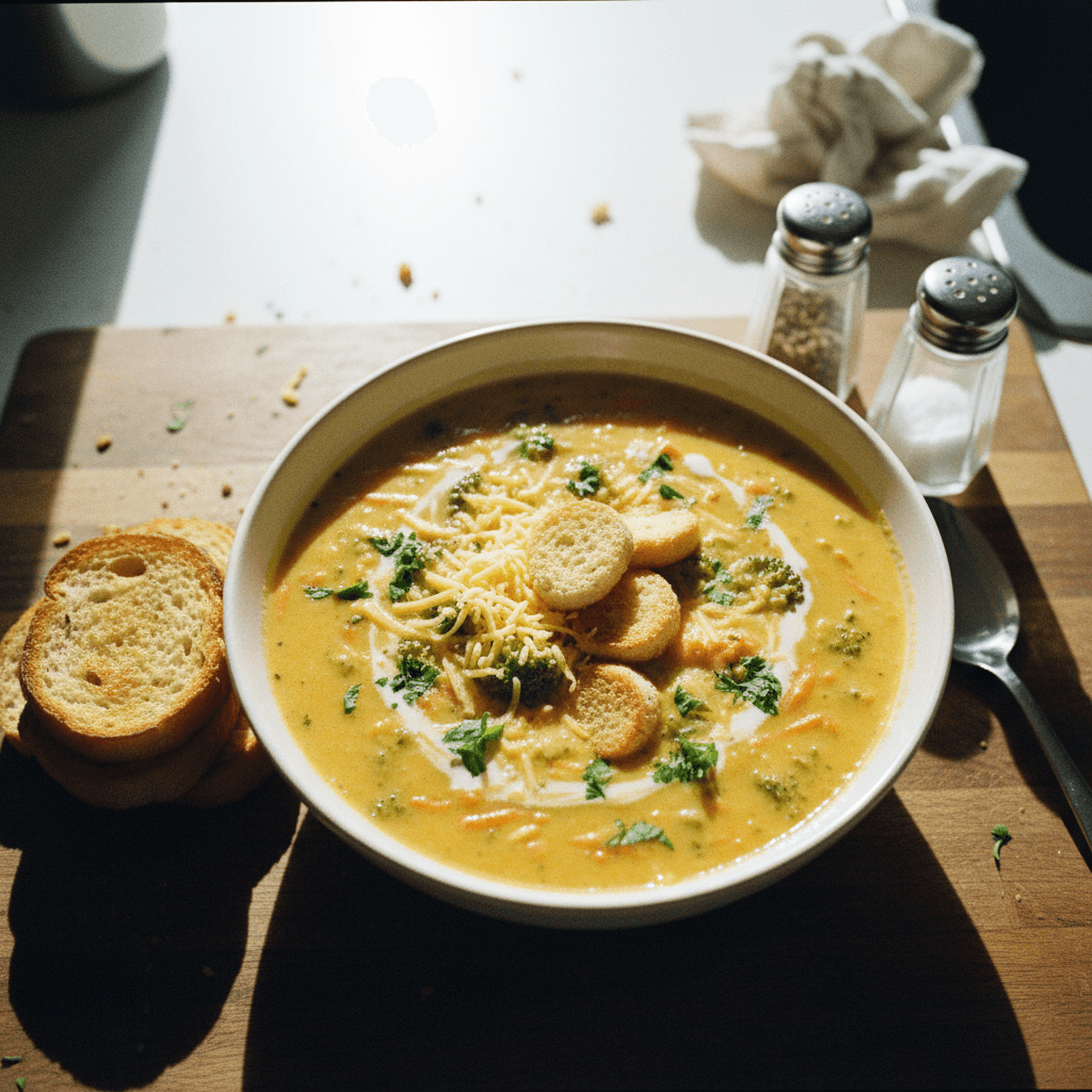 Slow Cooker Broccoli Cheddar Soup