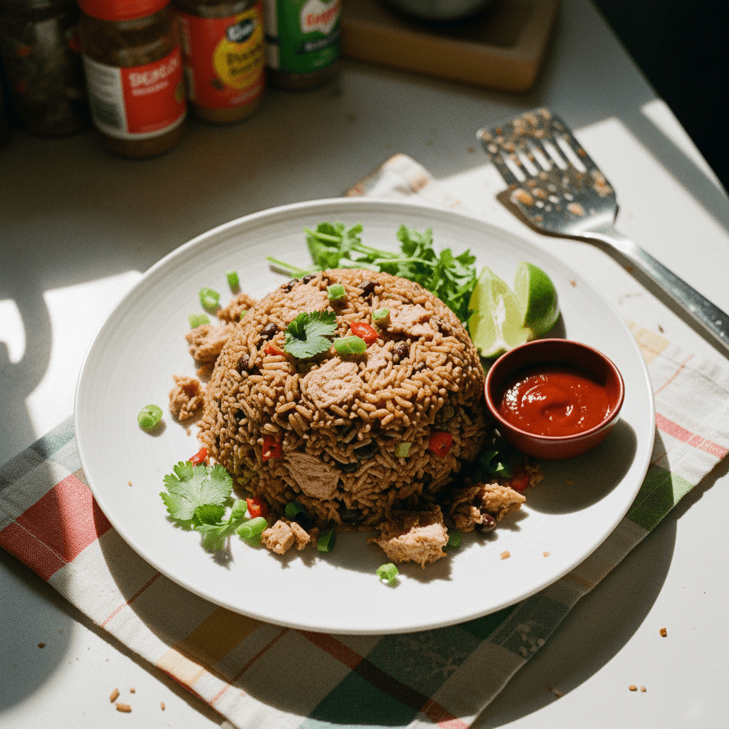 Tuna Black Bean Fried Rice