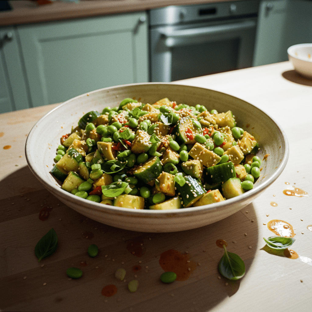 Cucumber, Avocado & Edamame Salad